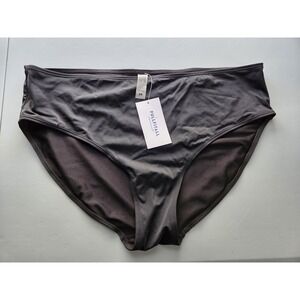 FULLFITALL Swim Bikini Bottoms Plus Size 24 Black Lined Full‎ Coverage NWT